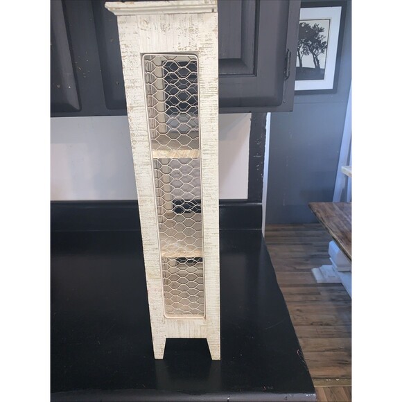 Rooster Rustic Wood Cabinet  Country Primitive Farmhouse Style - Picture 7 of 8